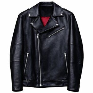 NWT Men's 100% Leather Moto Jacket - Size XL ($575 Retail)
